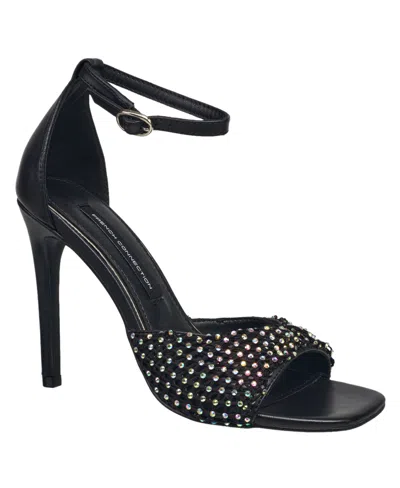 Shop French Connection Women's Laura Leahter Square Toe Sandal In Black