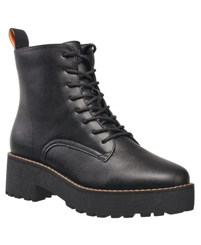Shop French Connection Women's Grace Combat Boot In Black