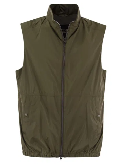 Shop Herno Sleeveless In Ecoage In Military Green