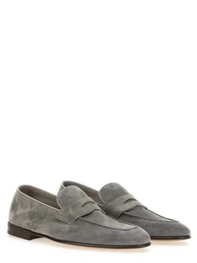 Shop Brunello Cucinelli Penny Loafer In Grey