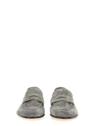 Shop Brunello Cucinelli Penny Loafer In Grey