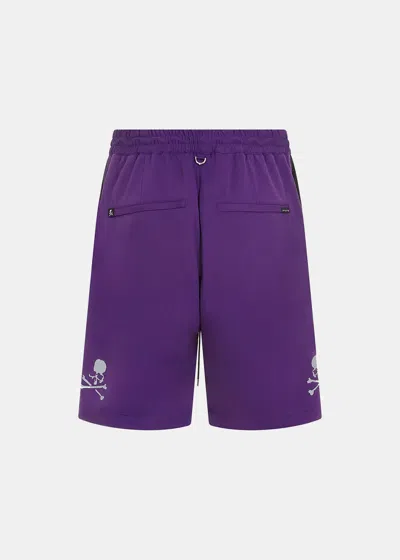 Shop Mastermind Japan Mastermind World Black/purple Switched Shorts