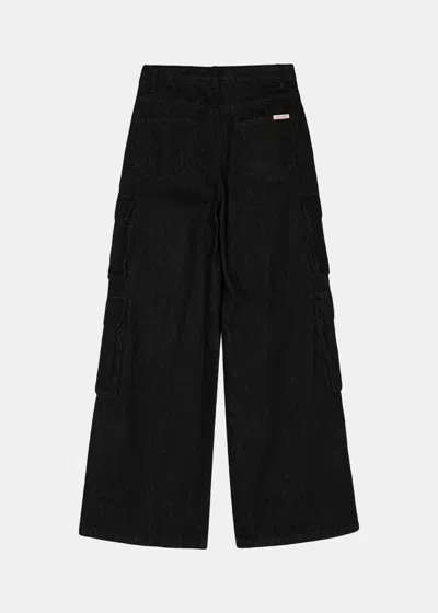 Shop Self-portrait Black Cargo Jeans