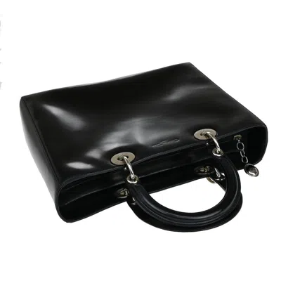 Shop Dior Lady  Black Patent Leather Tote Bag ()