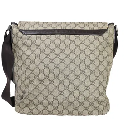 Shop Gucci Gg Canvas Beige Canvas Shoulder Bag () In Grey