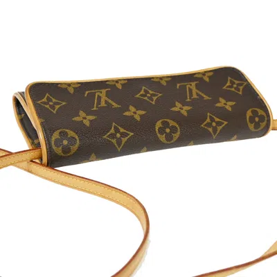 Pre-owned Louis Vuitton Pochette Twin Brown Canvas Clutch Bag ()