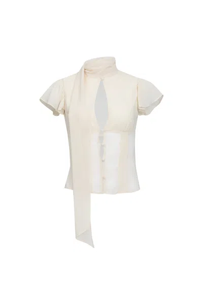 Danielle Guizio Ny Ara Top In Cream
