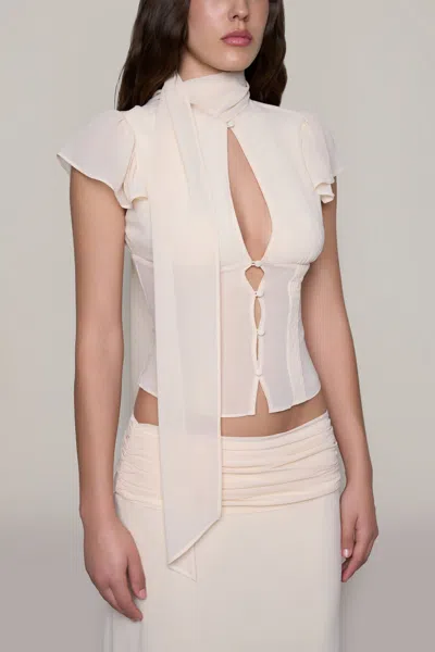 Shop Danielle Guizio Ny Ara Top In Cream