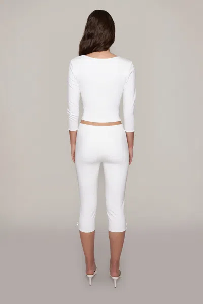 Shop Danielle Guizio Ny Caria Capri In White