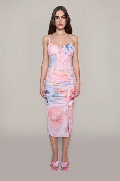 Shop Danielle Guizio Ny Celastrina Skirt In Cotton Candy Ambrosia