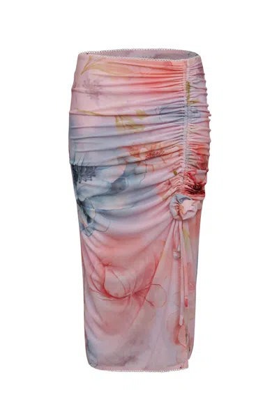 Shop Danielle Guizio Ny Celastrina Skirt In Cotton Candy Ambrosia