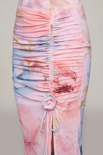 Shop Danielle Guizio Ny Celastrina Skirt In Cotton Candy Ambrosia