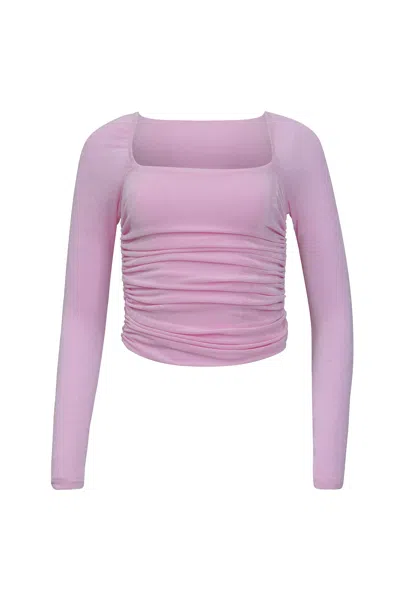 Danielle Guizio Ny Crisia Top In Cotton Candy