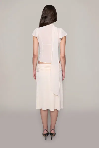 Danielle Guizio Ny Eda Skirt In Cream