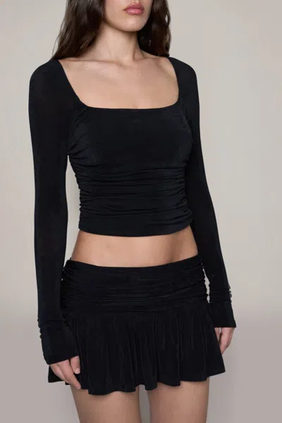 Danielle Guizio Ny Crisia Top In Black