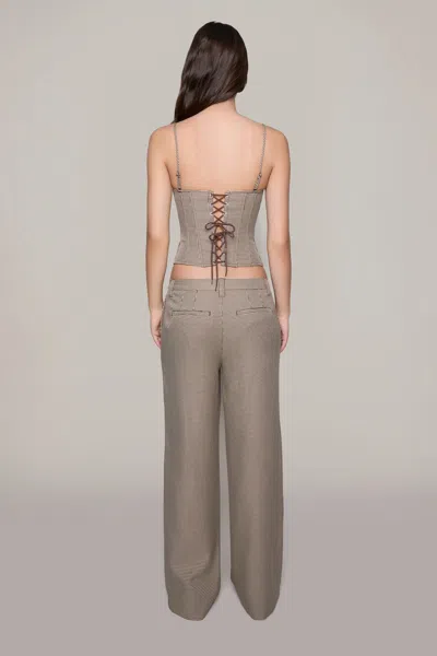 Shop Danielle Guizio Ny Edith Corset In Brown