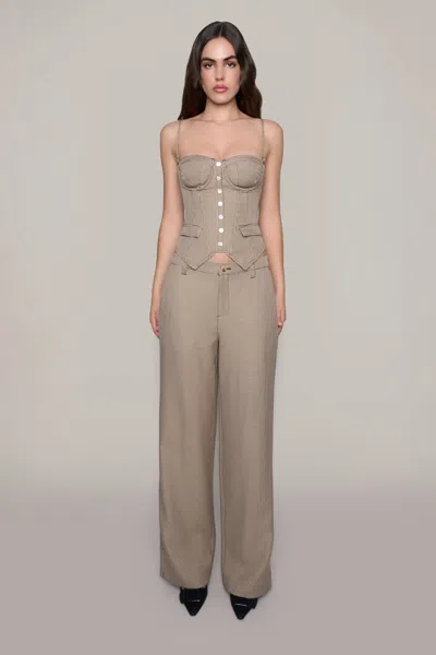 Danielle Guizio Ny Edith Corset In Brown