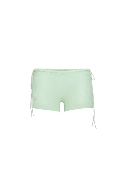 Danielle Guizio Ny Knit Side Tie Short In Pistachio