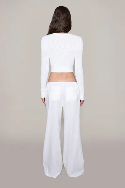 Shop Danielle Guizio Ny Viola Cardigan In White