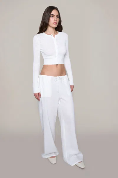 Shop Danielle Guizio Ny Viola Cardigan In White
