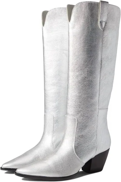 Shop Matisse Women's Stella Leather Boots In Silver