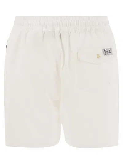 Polo Ralph Lauren Short En Velours Côtelé In White