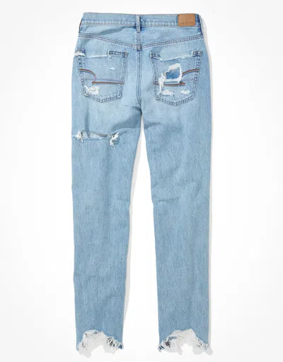Shop American Eagle Outfitters Ae Pride Ripped '90s Straight Jean In Blue