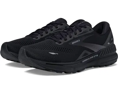 Shop Brooks Men's Adrenaline Gts 23 Running Shoes ( D Width ) In Black/black/ebony In Multi