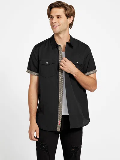 Shop Guess Factory Antwon Pocket Shirt In Black