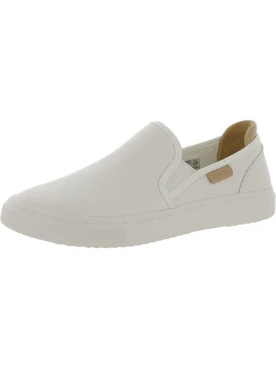 Shop Ugg Womens Leather Slip-on Sneakers In White