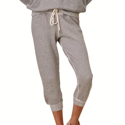 Shop The Great Women's Cropped Sweatpant In Varsity Grey In Multi