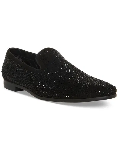Shop Steve Madden Clayy Mens Rhinestone Loafers In Black