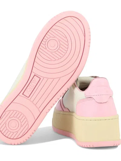 Shop Autry Platform Leather Sneaker In Pink