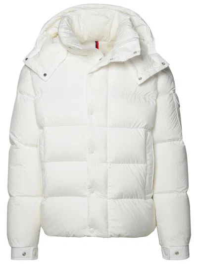Shop Moncler 'vezere' White Polyamide Down Jacket