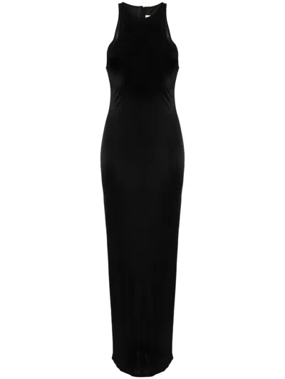 Shop Saint Laurent Sleeveless Maxi Dress In Black