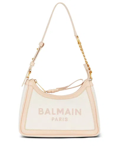 Shop Balmain B-army Tote Bag With Embroidery