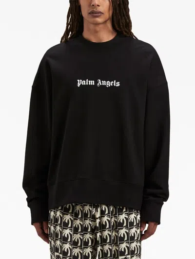 Shop Palm Angels Crew-neck Sweatshirt With Print