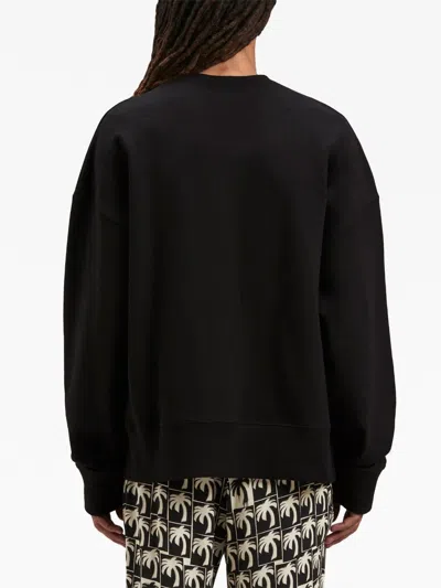 Shop Palm Angels Crew-neck Sweatshirt With Print