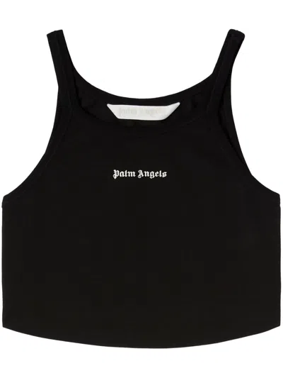Shop Palm Angels Crop Top With Print