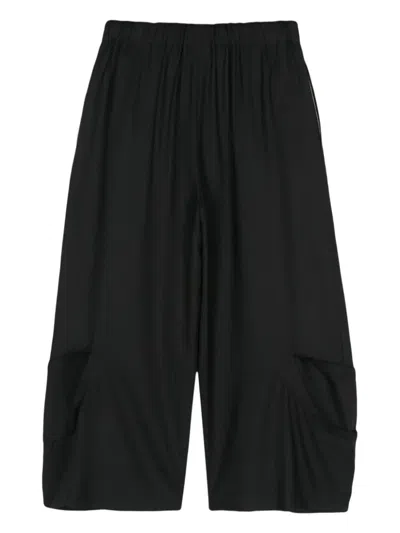 Shop Comme Des Garcon Cropped Trousers With Stitching Detail