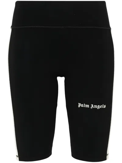 Shop Palm Angels Cyclist Track Shorts With Print