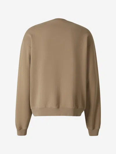 Shop Acne Studios Shiny Effect Sweatshirt In Beige