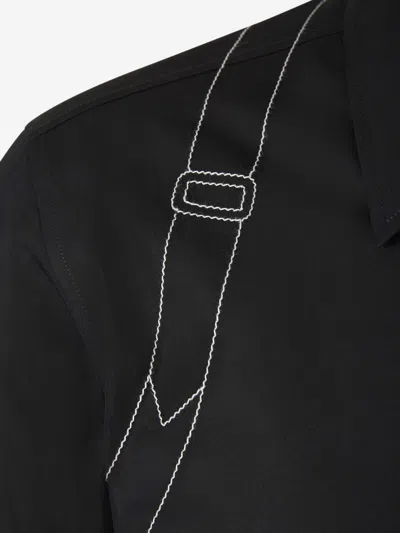 Shop Alexander Mcqueen Cotton Harness Shirt In Harnes Embroidery Design