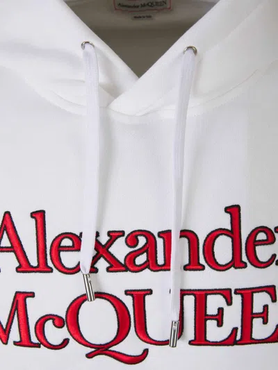 Shop Alexander Mcqueen Cotton Logo Sweatshirt In Embroidered Logo On The Front In Contrast