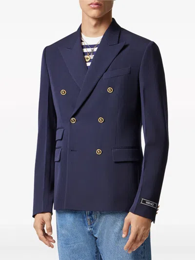 Shop Versace Double-breasted Blazer