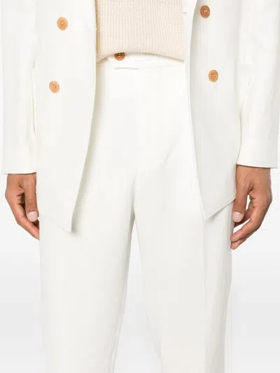 Shop Brunello Cucinelli Double-breasted Linen Suit