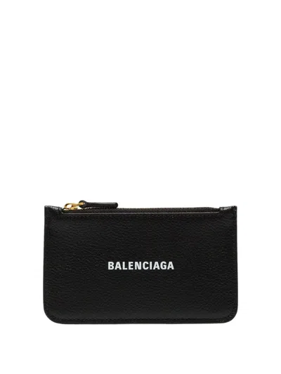 Shop Balenciaga Zip Pouch Wallet In Black