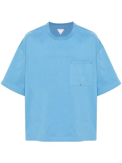 Shop Bottega Veneta Cotton Jersey T-shirt Clothing In Blue