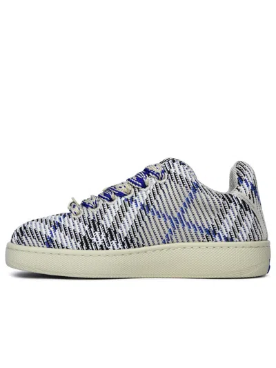 Shop Burberry 'box' Beige Polyamide Sneakers In Blue