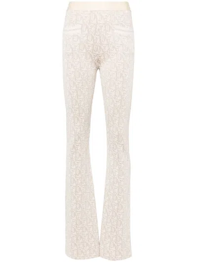 Shop Palm Angels Flared Trousers With Medium Rise